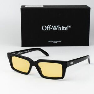 Off-White WARREN Men Sunglasses Black Yellow Square OERI13A WARREN 1018